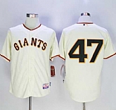 San Francisco Giants #47 Johnny Cueto Cream Cool Base Stitched MLB Jersey,baseball caps,new era cap wholesale,wholesale hats