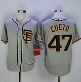 San Francisco Giants #47 Johnny Cueto Gray Road 2 Cool Base Stitched MLB Jersey,baseball caps,new era cap wholesale,wholesale hats