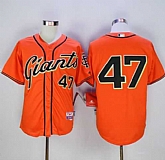 San Francisco Giants #47 Johnny Cueto Orange Alternate Cool Base Stitched MLB Jersey,baseball caps,new era cap wholesale,wholesale hats