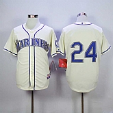 Seattle Mariners #24 Griffey Cream Cool Base Stitched MLB Jersey,baseball caps,new era cap wholesale,wholesale hats