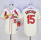 St. Louis Cardinals #15 Randal Grichuk Cream Cool Base Stitched MLB Jersey,baseball caps,new era cap wholesale,wholesale hats