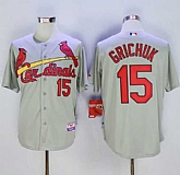 St. Louis Cardinals #15 Randal Grichuk Gray Cool Base Stitched MLB Jersey,baseball caps,new era cap wholesale,wholesale hats