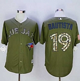 Toronto Blue Jays #19 Jose Bautista Green Camo New Cool Base Stitched MLB Jersey,baseball caps,new era cap wholesale,wholesale hats