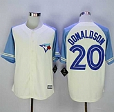 Toronto Blue Jays #20 Josh Donaldson Cream Blue Exclusive New Cool Base Stitched MLB Jersey,baseball caps,new era cap wholesale,wholesale hats