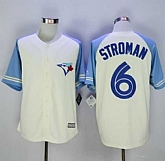 Toronto Blue Jays #6 Marcus Stroman Cream Blue Exclusive New Cool Base Stitched MLB Jersey,baseball caps,new era cap wholesale,wholesale hats