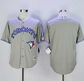 Toronto Blue Jays Blank Gray New Cool Base Stitched MLB Jersey,baseball caps,new era cap wholesale,wholesale hats