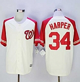 Washington Nationals #34 Bryce Harper CreamRed Exclusive New Cool Base Stitched MLB Jersey,baseball caps,new era cap wholesale,wholesale hats