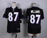 Glued Women Nike Baltimore Ravens #87 Williams Black Team Color Game Jersey WEM,baseball caps,new era cap wholesale,wholesale hats