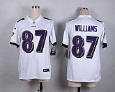 Glued Women Nike Baltimore Ravens #87 Williams White Team Color Game Jersey WEM,baseball caps,new era cap wholesale,wholesale hats