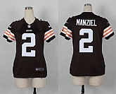 Glued Women Nike Cleveland Browns #2 Manziel Brown Team Color Game Jersey WEM,baseball caps,new era cap wholesale,wholesale hats