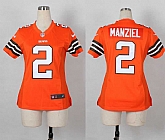 Glued Women Nike Cleveland Browns #2 Manziel Orange Team Color Game Jersey WEM,baseball caps,new era cap wholesale,wholesale hats