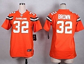 Glued Women Nike Cleveland Browns #32 Jim Brown 2015 Orange Team Color Game Jersey WEM,baseball caps,new era cap wholesale,wholesale hats