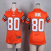 Glued Women Nike Cleveland Browns #80 Bowe Orange Team Color Game Jersey WEM