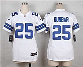 Glued Women Nike Dallas Cowboys #25 Dunbar White Team Color Game Jersey WEM,baseball caps,new era cap wholesale,wholesale hats