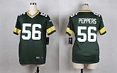 Glued Women Nike Green Bay Packers #56 Peppers Green Team Color Game Jersey WEM
