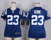 Glued Women Nike Indianapolis Colts #23 Gore Blue Team Color Game Jersey WEM