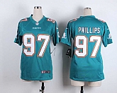 Glued Women Nike Miami Dolphins #97 Phillips Green Team Color Game Jersey WEM,baseball caps,new era cap wholesale,wholesale hats