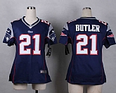 Glued Women Nike New England Patriots #21 Malcolm Butler Navy Blue Team Color Game Jersey WEM