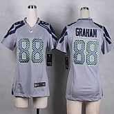 Glued Women Nike Seattle Seahawks #88 Jimmy Graham Gray Team Color Game Jersey WEM,baseball caps,new era cap wholesale,wholesale hats