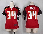 Glued Women Nike Tampa Bay Buccaneers #34 Charles Sims Red Team Color Team Color Game Jersey WEM,baseball caps,new era cap wholesale,wholesale hats