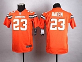 Glued Youth Nike Cleveland Browns #23 Joe Haden 2015 Orange Team Color Game Jersey WEM,baseball caps,new era cap wholesale,wholesale hats