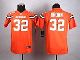 Glued Youth Nike Cleveland Browns #32 Jim Brown 2015 Orange Team Color Game Jersey WEM,baseball caps,new era cap wholesale,wholesale hats