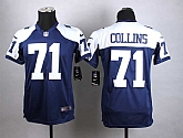 Glued Youth Nike Dallas Cowboys #71 Collins Navy Blue Thanksgiving Team Color Game Jersey WEM,baseball caps,new era cap wholesale,wholesale hats