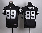 Glued Youth Nike Oakland Raiders #89 Cooper Black Team Color Game Jersey WEM