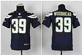 Glued Youth Nike San Diego Chargers #39 Woodhead Navy Blue Team Color Game Jersey WEM