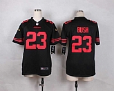 Glued Youth Nike San Francisco 49ers #23 Reggie Bush 2015 Black Team Color Game Jersey WEM,baseball caps,new era cap wholesale,wholesale hats