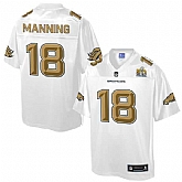 Printed Nike Denver Broncos #18 Peyton Manning White Men's NFL Pro Line Super Bowl 50 Fashion Game Jersey,baseball caps,new era cap wholesale,wholesale hats