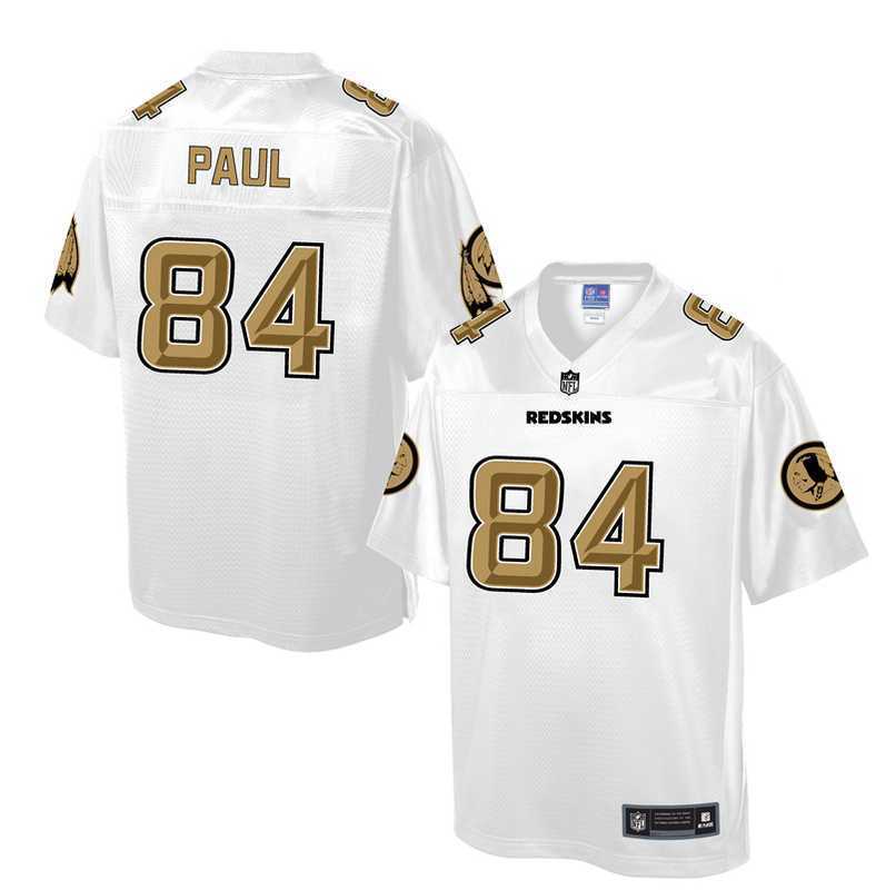Printed Nike Washington Redskins #84 Niles Paul White Men's NFL Pro Line Fashion Game Jersey