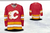 Men Calgary Flames Customized Red Third Stitched Hockey Jersey,baseball caps,new era cap wholesale,wholesale hats