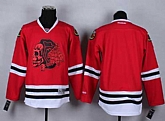 Men Chicago Blackhawks Customized Red With Red Skull Stitched Hockey Jersey,baseball caps,new era cap wholesale,wholesale hats