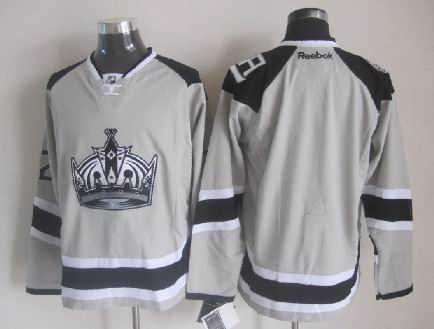Men Los Angeles Kings Customized Gray Stitched Hockey Jersey