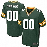 Men Nike Green Bay Packers Customized Green Team Color Stitched NFL Elite Jersey,baseball caps,new era cap wholesale,wholesale hats