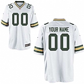 Men Nike Green Bay Packers Customized White Team Color Stitched NFL Game Jersey,baseball caps,new era cap wholesale,wholesale hats