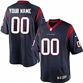 Men Nike Houston Texans Customized Navy Blue Team Color Stitched NFL Game Jersey,baseball caps,new era cap wholesale,wholesale hats