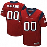 Men Nike Houston Texans Customized Red Team Color Stitched NFL Elite Jersey,baseball caps,new era cap wholesale,wholesale hats