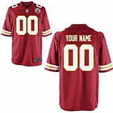 Men Nike Kansas City Chiefs Customized Red Team Color Stitched NFL Game Jersey,baseball caps,new era cap wholesale,wholesale hats