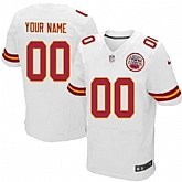 Men Nike Kansas City Chiefs Customized White Team Color Stitched NFL Elite Jersey,baseball caps,new era cap wholesale,wholesale hats