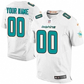 Men Nike Miami Dolphins Customized White Team Color Stitched NFL Elite Jersey,baseball caps,new era cap wholesale,wholesale hats