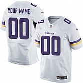 Men Nike Minnesota Vikings Customized White Team Color Stitched NFL Elite Jersey,baseball caps,new era cap wholesale,wholesale hats