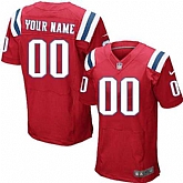Men Nike New England Patriots Customized Red Alternate Stitched NFL Elite Jersey,baseball caps,new era cap wholesale,wholesale hats