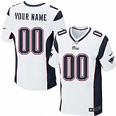 Men Nike New England Patriots Customized White Team Color Stitched NFL Elite Jersey,baseball caps,new era cap wholesale,wholesale hats