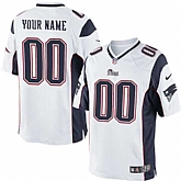 Men Nike New England Patriots Customized White Team Color Stitched NFL Game Jersey,baseball caps,new era cap wholesale,wholesale hats