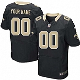 Men Nike New Orleans Saints Customized Black Team Color Stitched NFL Elite Jersey,baseball caps,new era cap wholesale,wholesale hats