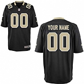 Men Nike New Orleans Saints Customized Black Team Color Stitched NFL Game Jersey,baseball caps,new era cap wholesale,wholesale hats