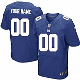 Men Nike New York Giants Customized Blue Team Color Stitched NFL Elite Jersey,baseball caps,new era cap wholesale,wholesale hats