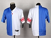 Men Nike New York Giants Customized Blue-White Split Stitched NFL Elite Jersey,baseball caps,new era cap wholesale,wholesale hats